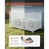 image:imageVEVOR Outdoor Privacy Screens 50 W x 50 H Air Conditioner Fence Pool Equipment Enclosure Horizontal Vinyl Privacy Fence Perfect to Enclose Trash Can and AC Units 2PanelWhite