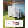image:imageVEVOR Outdoor Privacy Screens 50 W x 50 H Air Conditioner Fence Pool Equipment Enclosure Horizontal Vinyl Privacy Fence Perfect to Enclose Trash Can and AC Units 2PanelWhite