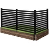 image:imageVEVOR Outdoor Privacy Screens 50 W x 50 H Air Conditioner Fence Pool Equipment Enclosure Horizontal Vinyl Privacy Fence Perfect to Enclose Trash Can and AC Units 2PanelBlack