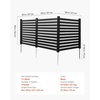 image:imageVEVOR Outdoor Privacy Screens 50 W x 50 H Air Conditioner Fence Pool Equipment Enclosure Horizontal Vinyl Privacy Fence Perfect to Enclose Trash Can and AC Units 2PanelBlack