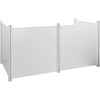 image:imageVEVOR Outdoor Privacy Screens 50 W x 50 H Air Conditioner Fence Pool Equipment Enclosure Horizontal Vinyl Privacy Fence Perfect to Enclose Trash Can and AC Units 2PanelWhite