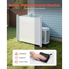 image:imageVEVOR Outdoor Privacy Screens 50 W x 50 H Air Conditioner Fence Pool Equipment Enclosure Horizontal Vinyl Privacy Fence Perfect to Enclose Trash Can and AC Units 2PanelWhite