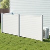 image:imageVEVOR Outdoor Privacy Screens 50 W x 50 H Air Conditioner Fence Pool Equipment Enclosure Horizontal Vinyl Privacy Fence Perfect to Enclose Trash Can and AC Units 2PanelWhite
