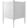 image:imageVEVOR Outdoor Privacy Screens 50 W x 50 H Air Conditioner Fence Pool Equipment Enclosure Horizontal Vinyl Privacy Fence Perfect to Enclose Trash Can and AC Units 2PanelWhite