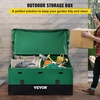 image:imageVEVOR Outdoor Storage Box 230 Gallon Waterproof PE Tarpaulin Deck Box wGalvanized Frame AllWeather Protection amp Portable for Camping Garden Poolside and Yard Black amp Green230gal