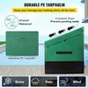 image:imageVEVOR Outdoor Storage Box 230 Gallon Waterproof PE Tarpaulin Deck Box wGalvanized Frame AllWeather Protection amp Portable for Camping Garden Poolside and Yard Black amp Green230gal