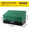 image:imageVEVOR Outdoor Storage Box 230 Gallon Waterproof PE Tarpaulin Deck Box wGalvanized Frame AllWeather Protection amp Portable for Camping Garden Poolside and Yard Black amp Green230gal