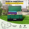 image:imageVEVOR Outdoor Storage Box 230 Gallon Waterproof PE Tarpaulin Deck Box wGalvanized Frame AllWeather Protection amp Portable for Camping Garden Poolside and Yard Black amp Green150gal