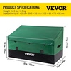 image:imageVEVOR Outdoor Storage Box 230 Gallon Waterproof PE Tarpaulin Deck Box wGalvanized Frame AllWeather Protection amp Portable for Camping Garden Poolside and Yard Black amp Green150gal