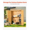 image:imageVEVOR Outdoor Storage Shed Large Wooden Outside Storage Cabinet with Waterproof Roof and Metal Frame Double Lockable Doors Garden Tool Shed Storage House Cabinet with Shelves 551x236x675551x236x675