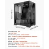 image:imageVEVOR PC Gaming Case MidTower Computer Case with HighAirflow Tempered Glass Panel Dust Filter 2 x 120 mm Fans Cable Management for GPU up to 360 mm in Length Compatible with ATXMATXITXMidTower