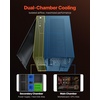 image:imageVEVOR PC Gaming Case MidTower Computer Case with HighAirflow Tempered Glass Panel Dust Filter 2 x 120 mm Fans Cable Management for GPU up to 360 mm in Length Compatible with ATXMATXITXMidTower