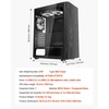 image:imageVEVOR PC Gaming Case MidTower Computer Case with HighAirflow Tempered Glass Panel Dust Filter 2 x 120 mm Fans Cable Management for GPU up to 360 mm in Length Compatible with ATXMATXITXMidTower