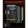 image:imageVEVOR PC Gaming Case MidTower Computer Case with HighAirflow Tempered Glass Panel Dust Filter 2 x 120 mm Fans Cable Management for GPU up to 360 mm in Length Compatible with ATXMATXITXMidTower