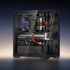 image:imageVEVOR PC Gaming Case MidTower Computer Case with HighAirflow Tempered Glass Panel Dust Filter 2 x 120 mm Fans Cable Management for GPU up to 360 mm in Length Compatible with ATXMATXITXMidTower