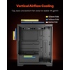 image:imageVEVOR PC Gaming Case MidTower Computer Case with HighAirflow Tempered Glass Panel Dust Filter 2 x 120 mm Fans Cable Management for GPU up to 360 mm in Length Compatible with ATXMATXITXMidTower
