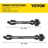 image:imageVEVOR PTO Shaft 138 PTO Drive Shaft 6 Spline Both Ends PTO Driveline Shaft Series 5 Tractor PTO Shaft 4357 Brush Hog PTO Shaft Black PTO Shaft wSlip Clutch for Bush HogFinish Mower4767
