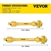 image:imageVEVOR PTO Shaft 138 PTO Drive Shaft 6 Spline Both Ends PTO Driveline Shaft Series 5 Tractor PTO Shaft 4357 Brush Hog PTO Shaft Black PTO Shaft wSlip Clutch for Bush HogFinish Mower138