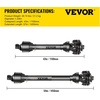image:imageVEVOR PTO Shaft 138 PTO Drive Shaft 6 Spline Both Ends PTO Driveline Shaft Series 5 Tractor PTO Shaft 4357 Brush Hog PTO Shaft Black PTO Shaft wSlip Clutch for Bush HogFinish Mower4357