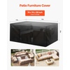 image:imageVEVOR Patio Furniture Cover 420D Heavy Duty Waterproof Outdoor Dining Table and Chairs Cover Large Rectangular Patio Table Covers with Air Vent for All Weather 98L x 78W x 32H inch Black74L x 74W x 28H