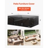 image:imageVEVOR Patio Furniture Cover 420D Heavy Duty Waterproof Outdoor Dining Table and Chairs Cover Large Rectangular Patio Table Covers with Air Vent for All Weather 98L x 78W x 32H inch Black98L x 78W x 32H