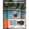 image:imageVEVOR Pool Fence 4 x 108 FT Pool Fences for Inground Pools Removable Safety Pool Fencing Easy DIY Installation Swimming Pool Fence 340gms Teslin PVC Pool Fence Mesh Protects Kids and Pets4FTx25FT