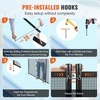 image:imageVEVOR Pool Fence 4 x 108 FT Pool Fences for Inground Pools Removable Safety Pool Fencing Easy DIY Installation Swimming Pool Fence 340gms Teslin PVC Pool Fence Mesh Protects Kids and PetsStainless Feet