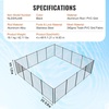 image:imageVEVOR Pool Fence 4 x 108 FT Pool Fences for Inground Pools Removable Safety Pool Fencing Easy DIY Installation Swimming Pool Fence 340gms Teslin PVC Pool Fence Mesh Protects Kids and Pets4FTx48FT
