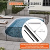 image:imageVEVOR Pool Fence 4 x 108 FT Pool Fences for Inground Pools Removable Safety Pool Fencing Easy DIY Installation Swimming Pool Fence 340gms Teslin PVC Pool Fence Mesh Protects Kids and PetsStainless Feet