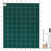 image:imageVEVOR Pool Safety Cover Fits 16x32ft Rectangular Inground Winter Swimming Pools with 4x8ft Center End Step Triple Stitched High Strength Mesh PP Great Rain Permeability Installation HardwareGreen