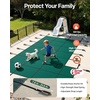 image:imageVEVOR Pool Safety Cover Fits 16x32ft Rectangular Inground Winter Swimming Pools with 4x8ft Center End Step Triple Stitched High Strength Mesh PP Great Rain Permeability Installation HardwareGreen