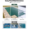 image:imageVEVOR Pool Safety Cover Fits 16x32ft Rectangular Inground Winter Swimming Pools with 4x8ft Center End Step Triple Stitched High Strength Mesh PP Great Rain Permeability Installation HardwareGreen