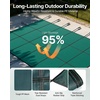 image:imageVEVOR Pool Safety Cover Fits 16x32ft Rectangular Inground Winter Swimming Pools with 4x8ft Center End Step Triple Stitched High Strength Mesh PP Great Rain Permeability Installation HardwareGreen