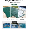 image:imageVEVOR Pool Safety Cover Fits 16x32ft Rectangular Inground Winter Swimming Pools with 4x8ft Center End Step Triple Stitched High Strength Mesh PP Great Rain Permeability Installation HardwareGreen