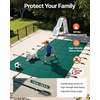image:imageVEVOR Pool Safety Cover Fits 16x32ft Rectangular Inground Winter Swimming Pools with 4x8ft Center End Step Triple Stitched High Strength Mesh PP Great Rain Permeability Installation HardwareGreen