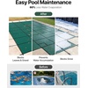 image:imageVEVOR Pool Safety Cover Fits 16x32ft Rectangular Inground Winter Swimming Pools with 4x8ft Center End Step Triple Stitched High Strength Mesh PP Great Rain Permeability Installation HardwareGreen