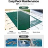 image:imageVEVOR Pool Safety Cover Fits 16x32ft Rectangular Inground Winter Swimming Pools with 4x8ft Center End Step Triple Stitched High Strength Mesh PP Great Rain Permeability Installation HardwareGreen