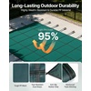 image:imageVEVOR Pool Safety Cover Fits 16x32ft Rectangular Inground Winter Swimming Pools with 4x8ft Center End Step Triple Stitched High Strength Mesh PP Great Rain Permeability Installation HardwareGreen