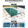 image:imageVEVOR Pool Safety Cover Fits 16x32ft Rectangular Inground Winter Swimming Pools with 4x8ft Center End Step Triple Stitched High Strength Mesh PP Great Rain Permeability Installation HardwareGreen
