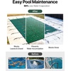 image:imageVEVOR Pool Safety Cover Fits 16x32ft Rectangular Inground Winter Swimming Pools with 4x8ft Center End Step Triple Stitched High Strength Mesh PP Great Rain Permeability Installation HardwareGreen