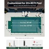 image:imageVEVOR Pool Safety Cover Fits 16x32ft Rectangular Inground Winter Swimming Pools with 4x8ft Center End Step Triple Stitched High Strength Mesh PP Great Rain Permeability Installation HardwareGreen