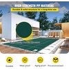 image:imageVEVOR Pool Safety Cover Fits 16x32ft Rectangular Inground Winter Swimming Pools with 4x8ft Center End Step Triple Stitched High Strength Mesh PP Great Rain Permeability Installation HardwareGreen
