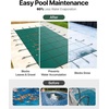 image:imageVEVOR Pool Safety Cover Fits 16x32ft Rectangular Inground Winter Swimming Pools with 4x8ft Center End Step Triple Stitched High Strength Mesh PP Great Rain Permeability Installation HardwareGreen