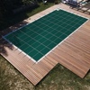 image:imageVEVOR Pool Safety Cover Fits 16x32ft Rectangular Inground Winter Swimming Pools with 4x8ft Center End Step Triple Stitched High Strength Mesh PP Great Rain Permeability Installation HardwareGreen