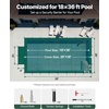 image:imageVEVOR Pool Safety Cover Fits 16x32ft Rectangular Inground Winter Swimming Pools with 4x8ft Center End Step Triple Stitched High Strength Mesh PP Great Rain Permeability Installation HardwareGreen