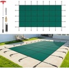 image:imageVEVOR Pool Safety Cover Fits 16x32ft Rectangular Inground Winter Swimming Pools with 4x8ft Center End Step Triple Stitched High Strength Mesh PP Great Rain Permeability Installation HardwareGreen