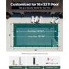 image:imageVEVOR Pool Safety Cover Fits 16x32ft Rectangular Inground Winter Swimming Pools with 4x8ft Center End Step Triple Stitched High Strength Mesh PP Great Rain Permeability Installation HardwareGreen