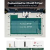 image:imageVEVOR Pool Safety Cover Fits 16x32ft Rectangular Inground Winter Swimming Pools with 4x8ft Center End Step Triple Stitched High Strength Mesh PP Great Rain Permeability Installation HardwareGreen