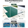 image:imageVEVOR Pool Safety Cover Fits 16x32ft Rectangular Inground Winter Swimming Pools with 4x8ft Center End Step Triple Stitched High Strength Mesh PP Great Rain Permeability Installation HardwareGreen