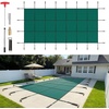 image:imageVEVOR Pool Safety Cover Fits 16x32ft Rectangular Inground Winter Swimming Pools with 4x8ft Center End Step Triple Stitched High Strength Mesh PP Great Rain Permeability Installation HardwareGreen